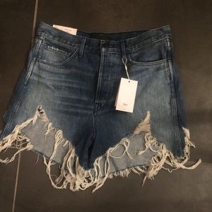 3x1 N.Y.C. High Rise Designer Denim Shorts NWT